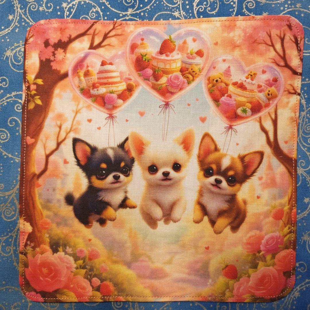 あしべ☆　ハンカチ　ワンコさん柄 18枚