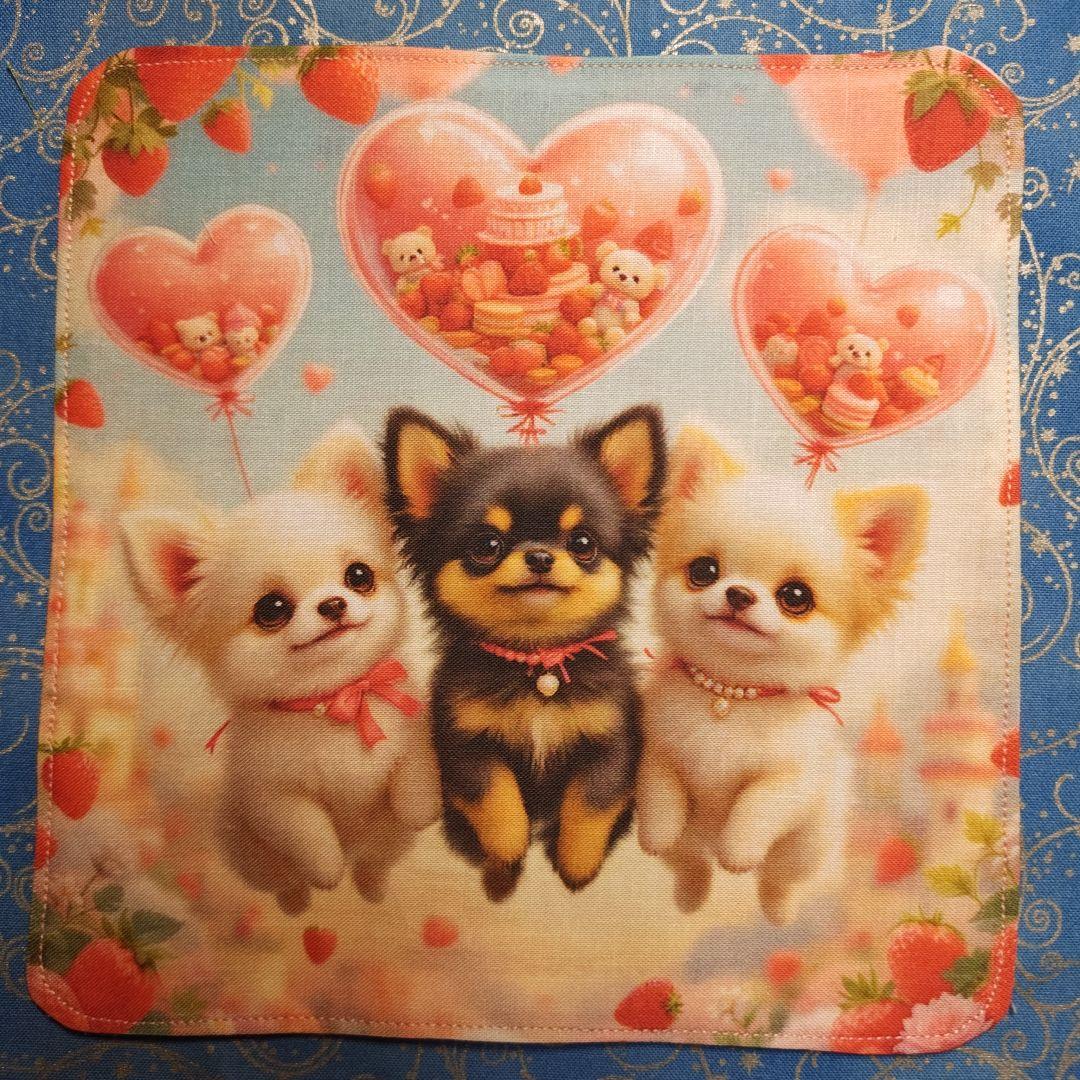 あしべ☆　ハンカチ　ワンコさん柄 18枚