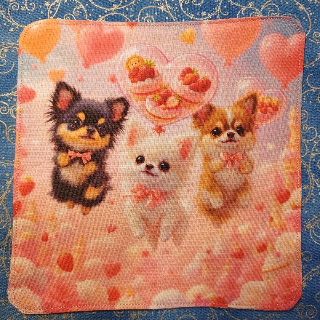 あしべ☆　ハンカチ　ワンコさん柄 18枚