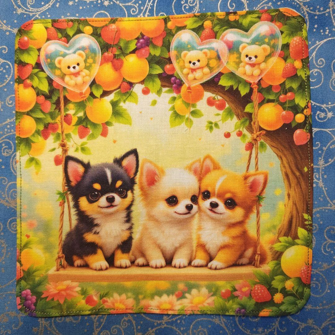 あしべ☆　ハンカチ　ワンコさん柄 18枚