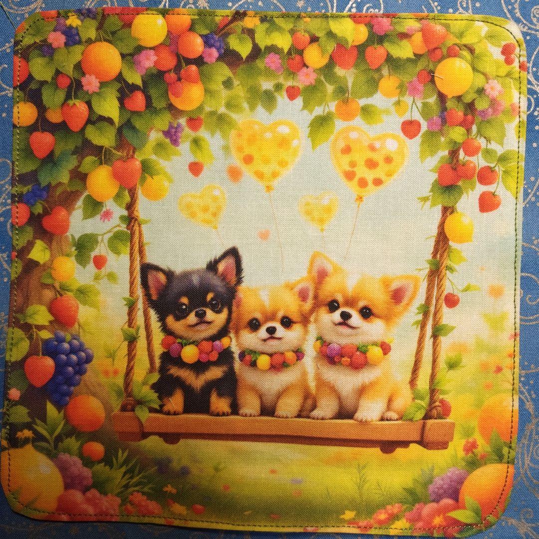 あしべ☆　ハンカチ　ワンコさん柄 18枚