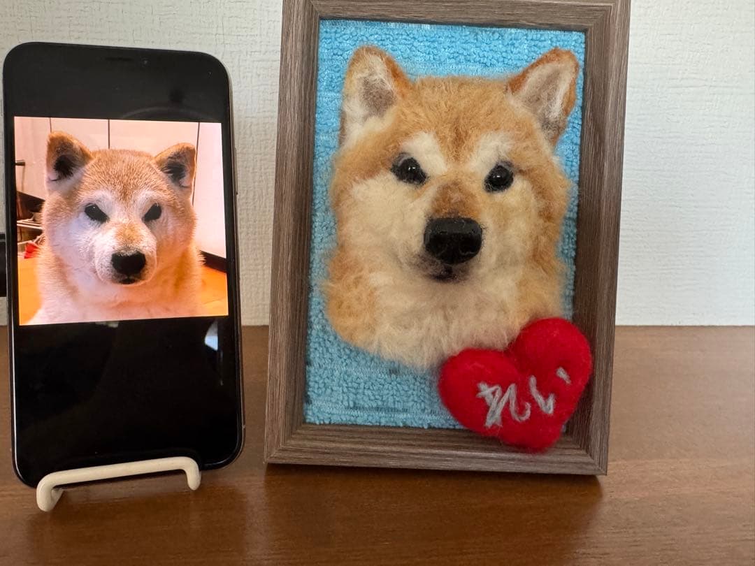 わんこ限定　わたわたペット　羊毛フェルト作品　うちの子プレート