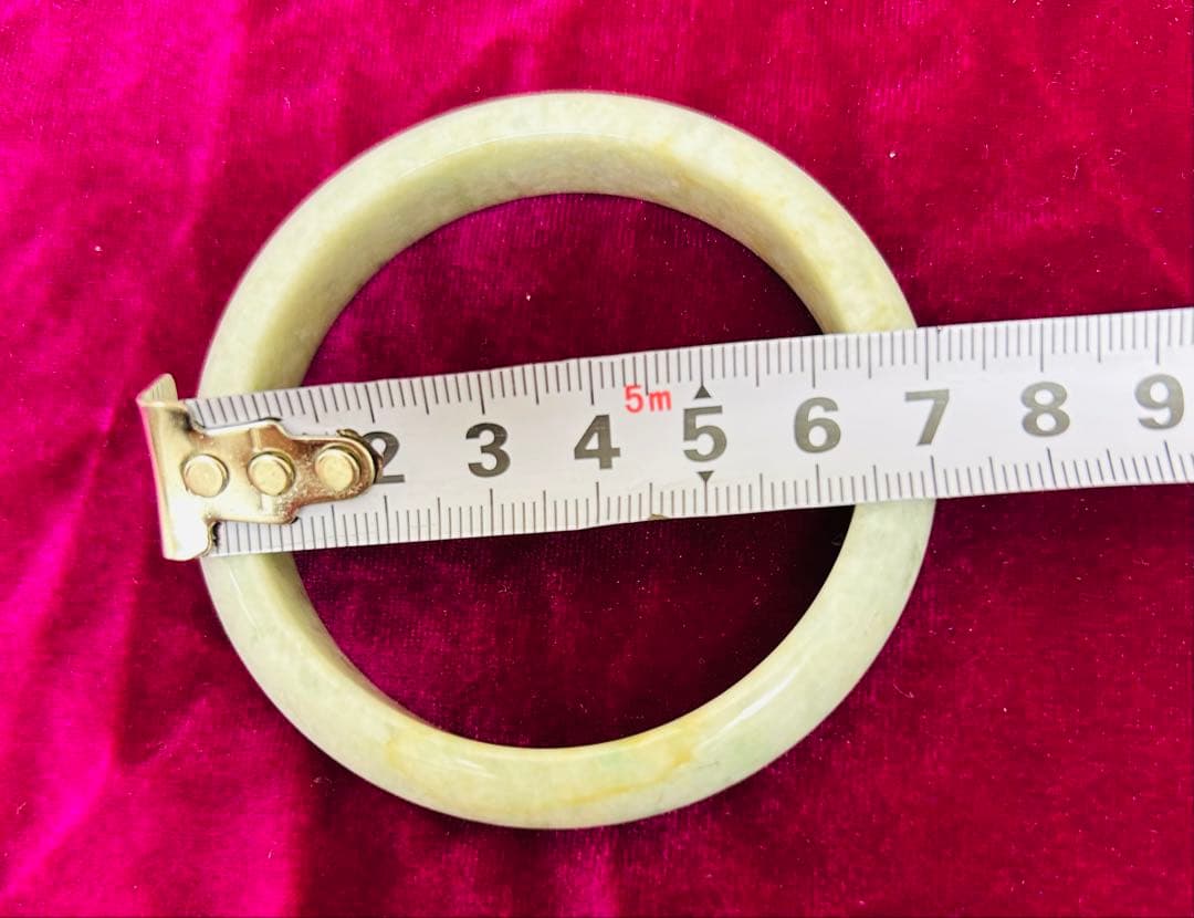 純天然石翡翠の腕輪(バングル)ブレスレット　内径約　外径 ysz2l0