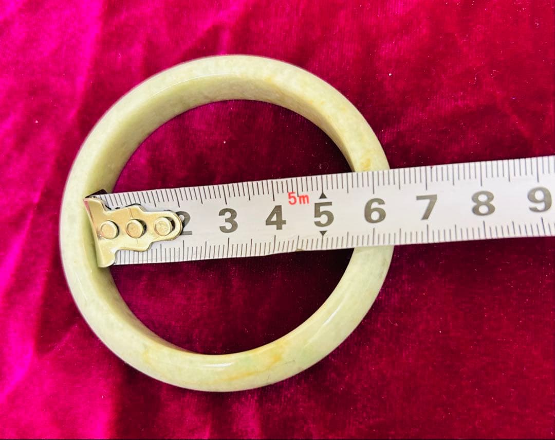 純天然石翡翠の腕輪(バングル)ブレスレット　内径約　外径 ysz2l0