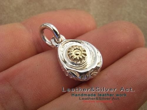 k18ゴールド張り 太陽モチーフ　ペンダントトップ　アポロコンチョ　イーグル