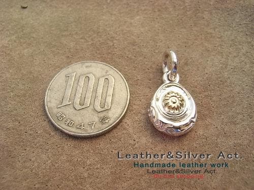 k18ゴールド張り 太陽モチーフ　ペンダントトップ　アポロコンチョ　イーグル