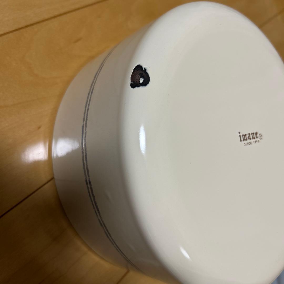 イマン ホーロー シャルロット丸型ストッカー おまけのティーカップ アンティーク