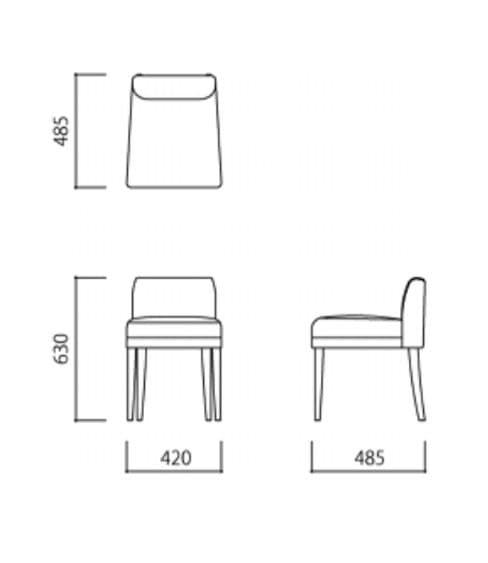 《送料込》IDEE ローバックチェア ブラック スエード調 木製椅子 イス