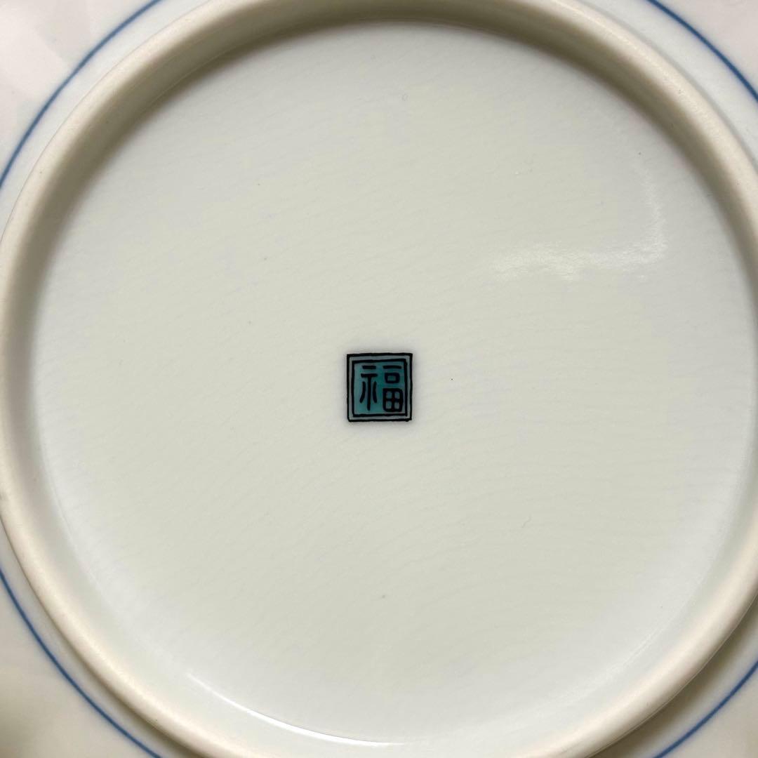 美品✨九谷焼 角福 色絵瓔珞文 6.8号 八角皿 単品✨中皿 取り皿 皿