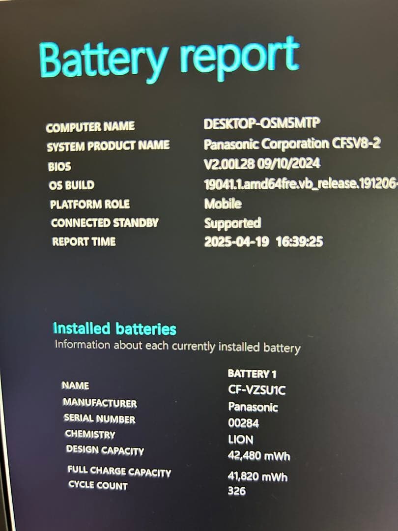 レッツノートCF-SV8 Core i5 8GB256GB Offic