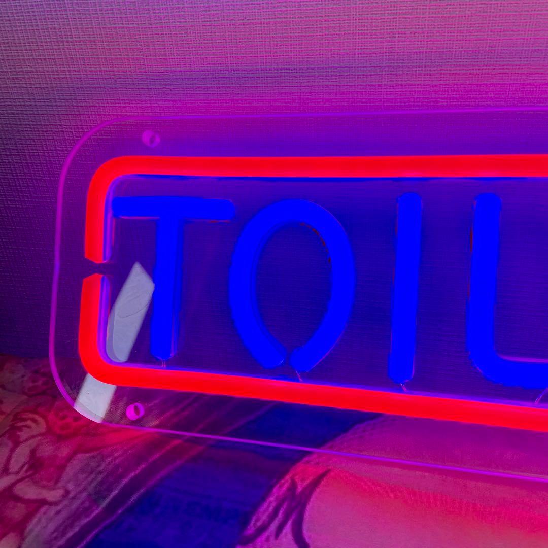 TOILETS ネオンサイン LED 看板 トイレ ネオン管 ネオン看板
