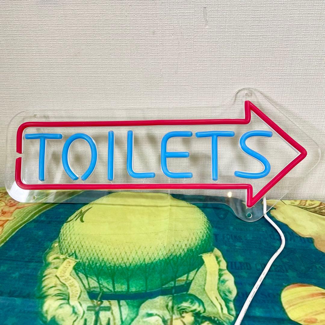 TOILETS ネオンサイン LED 看板 トイレ ネオン管 ネオン看板