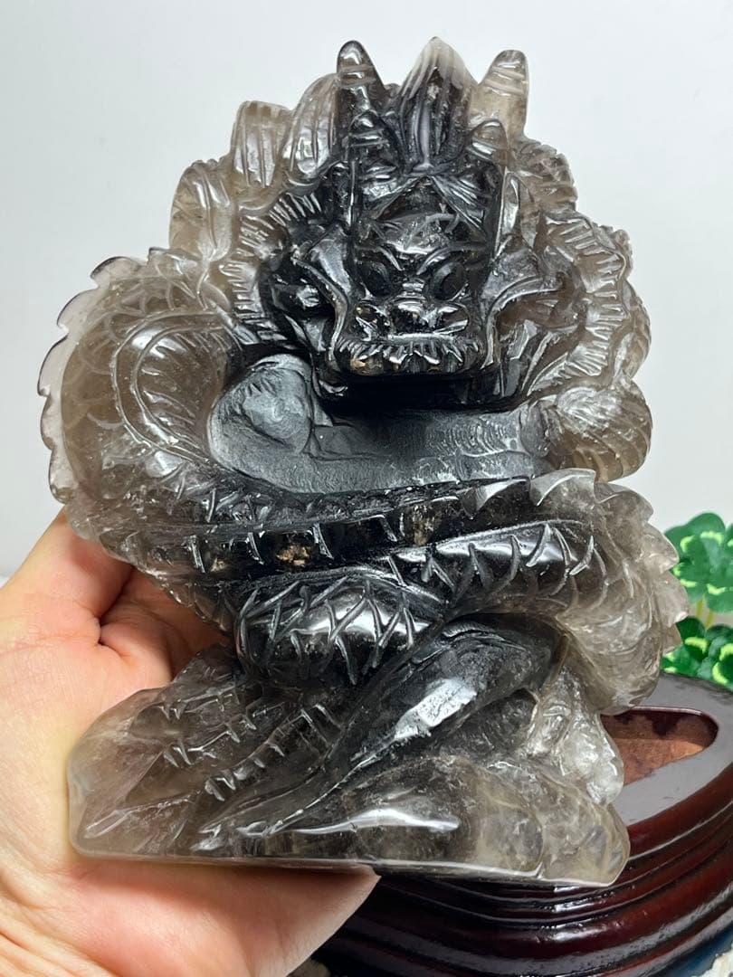 天然石　極上1点物　スモーキークォーツ　グラデーション　龍神様　⭐️2175