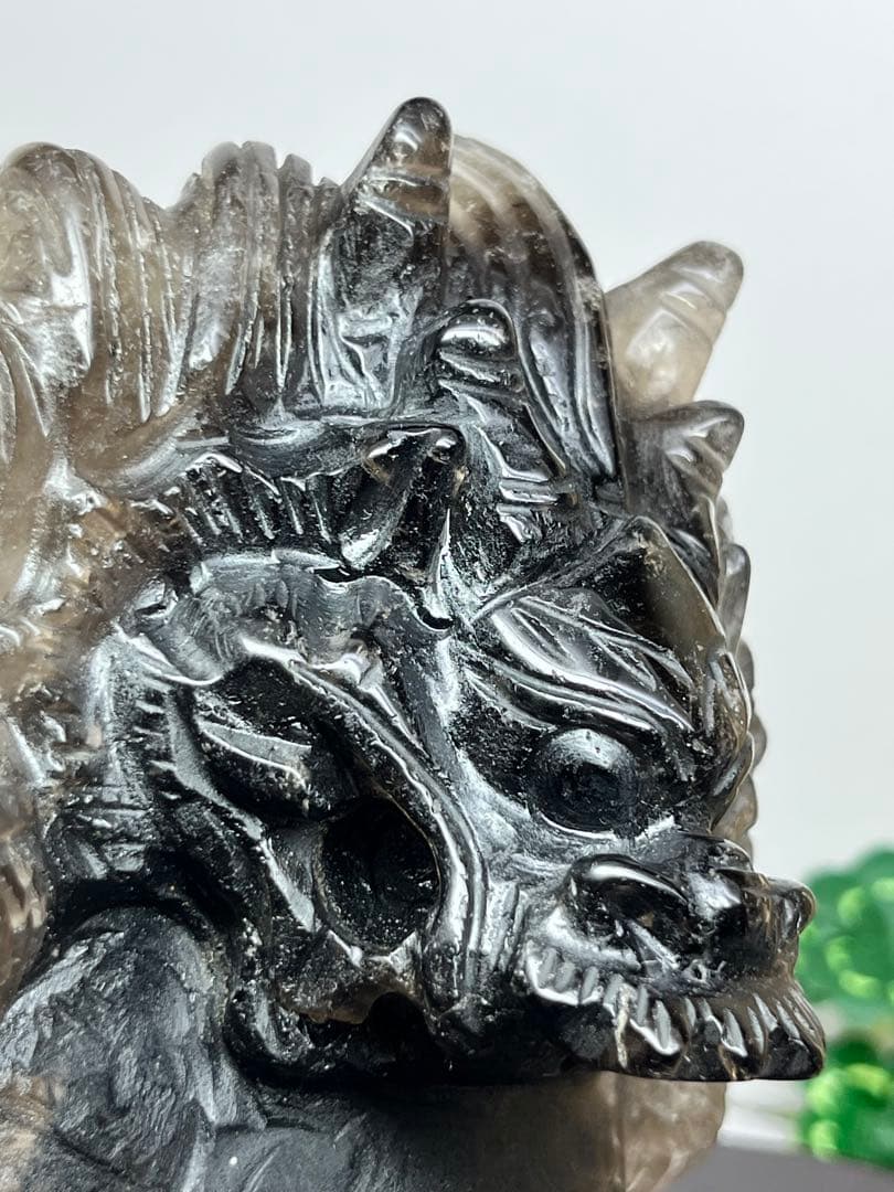 天然石　極上1点物　スモーキークォーツ　グラデーション　龍神様　⭐️2175