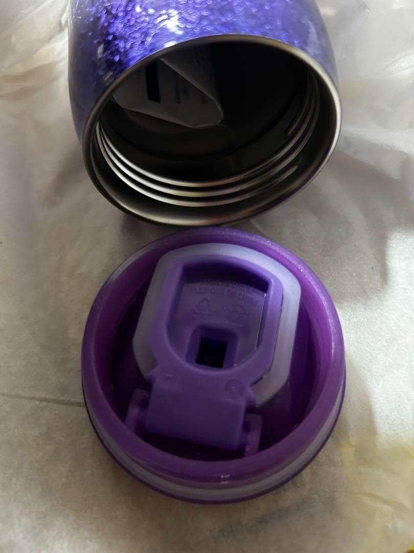 カンシェイプステンレスボトルクラックグラデーションパープル355ml