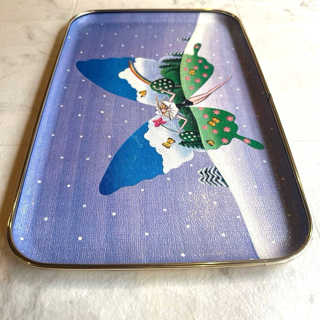 【ヴィンテージ】妖精×蝶 フェアリートレー サイン入 USA