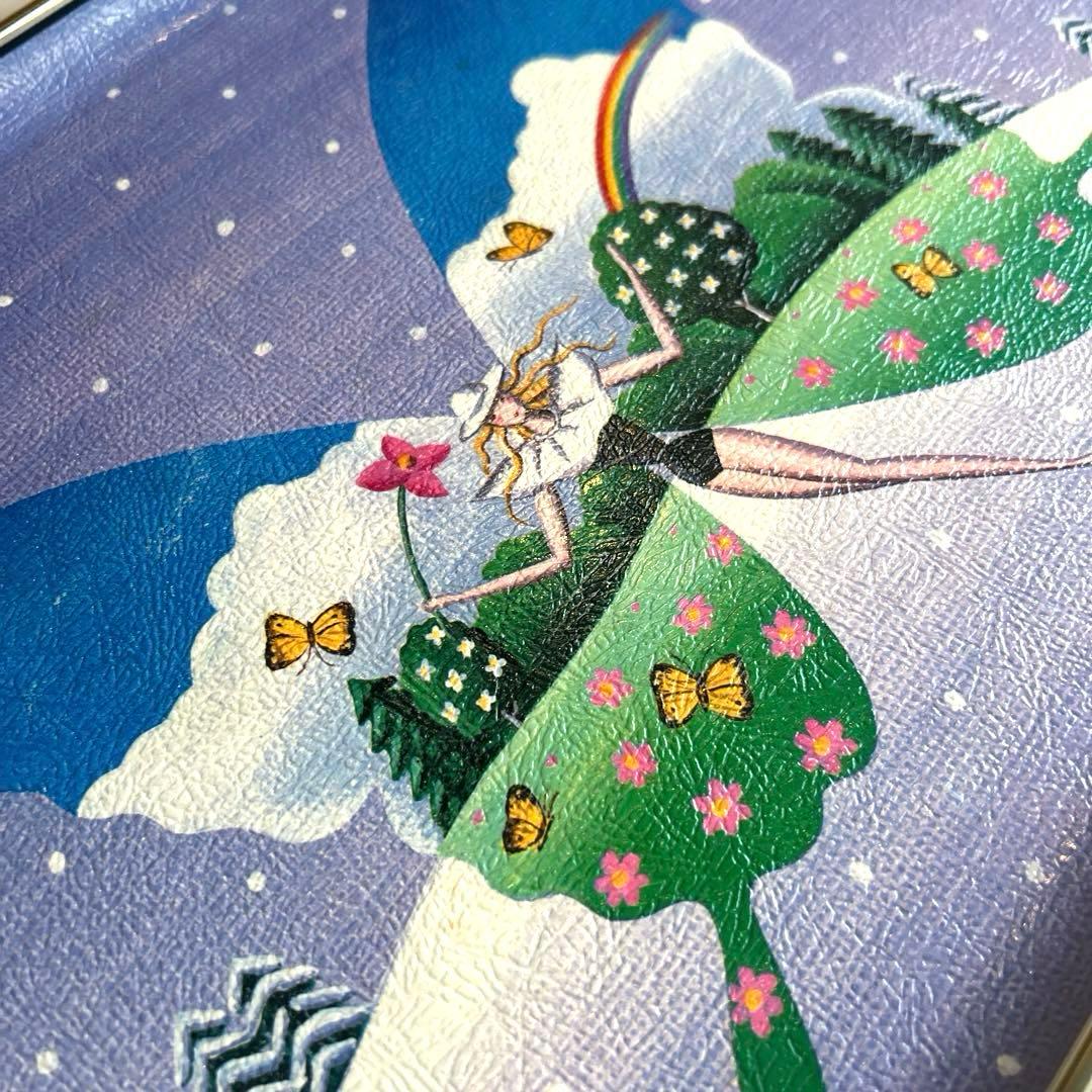 【ヴィンテージ】妖精×蝶 フェアリートレー サイン入 USA