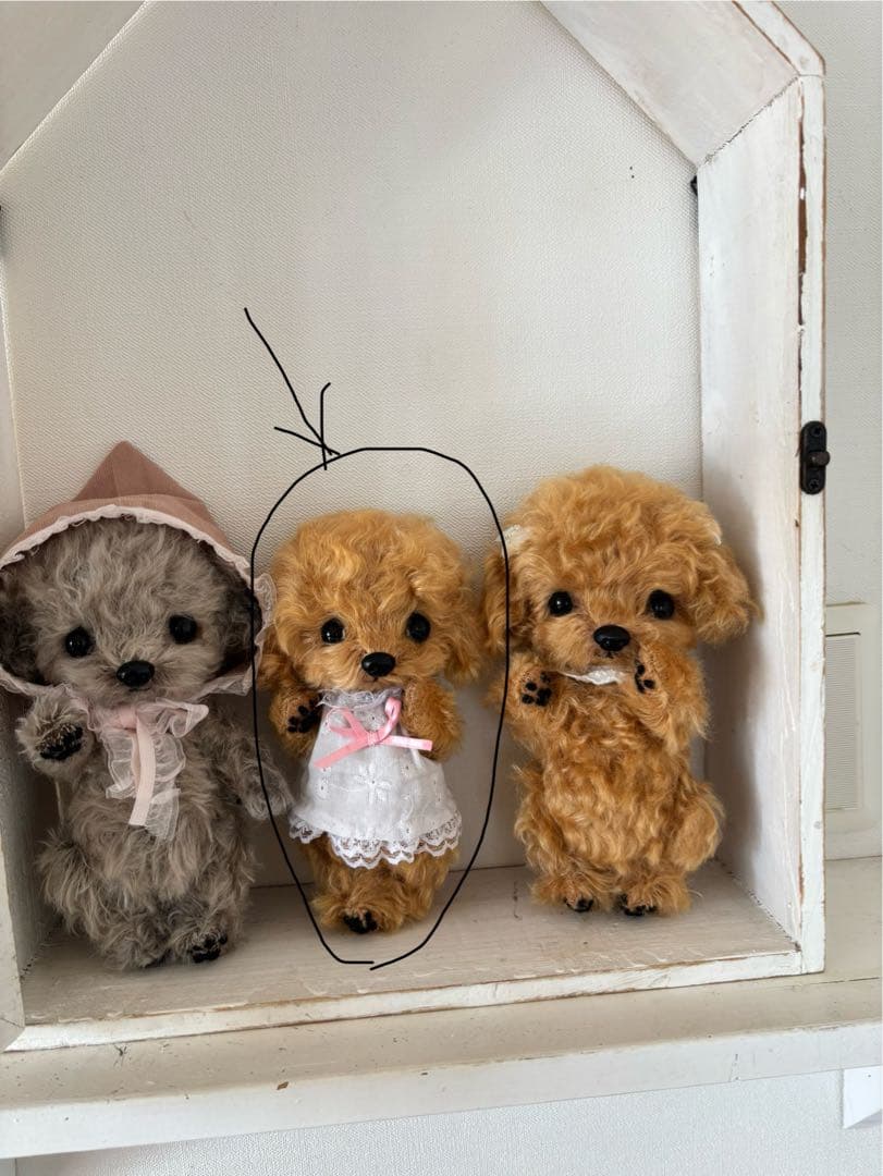 テディプードル　テディわんこ　ハンドメイド　ぬいぐるみ　トイプードル　モヘア生地