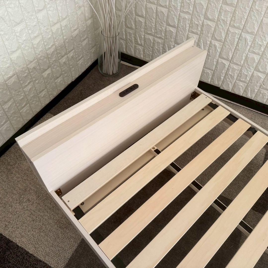 東京23区配送無料✨新生活　シングルベッド　フレーム&マットレス　ホワイト　美品