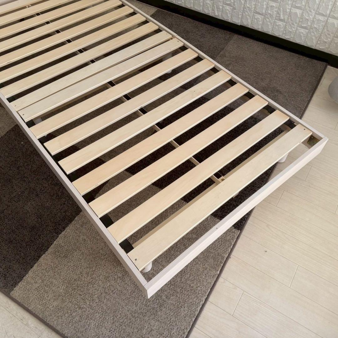 東京23区配送無料✨新生活　シングルベッド　フレーム&マットレス　ホワイト　美品