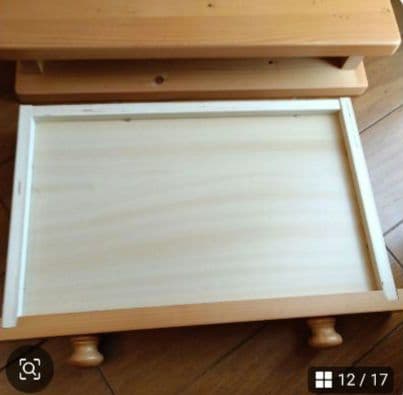 木製 3面鏡 ドレッサー　大きめ　高さ50㌢程　カントリーナチュラル