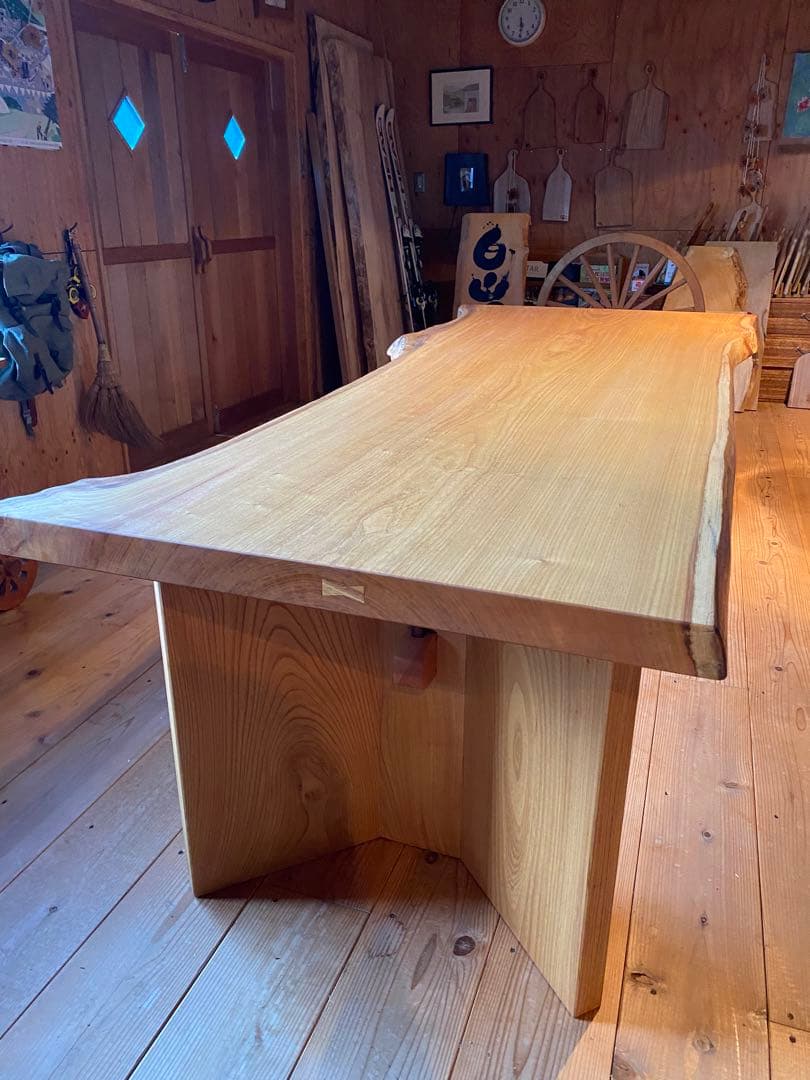 欅一枚板テーブル　オーダーメイド