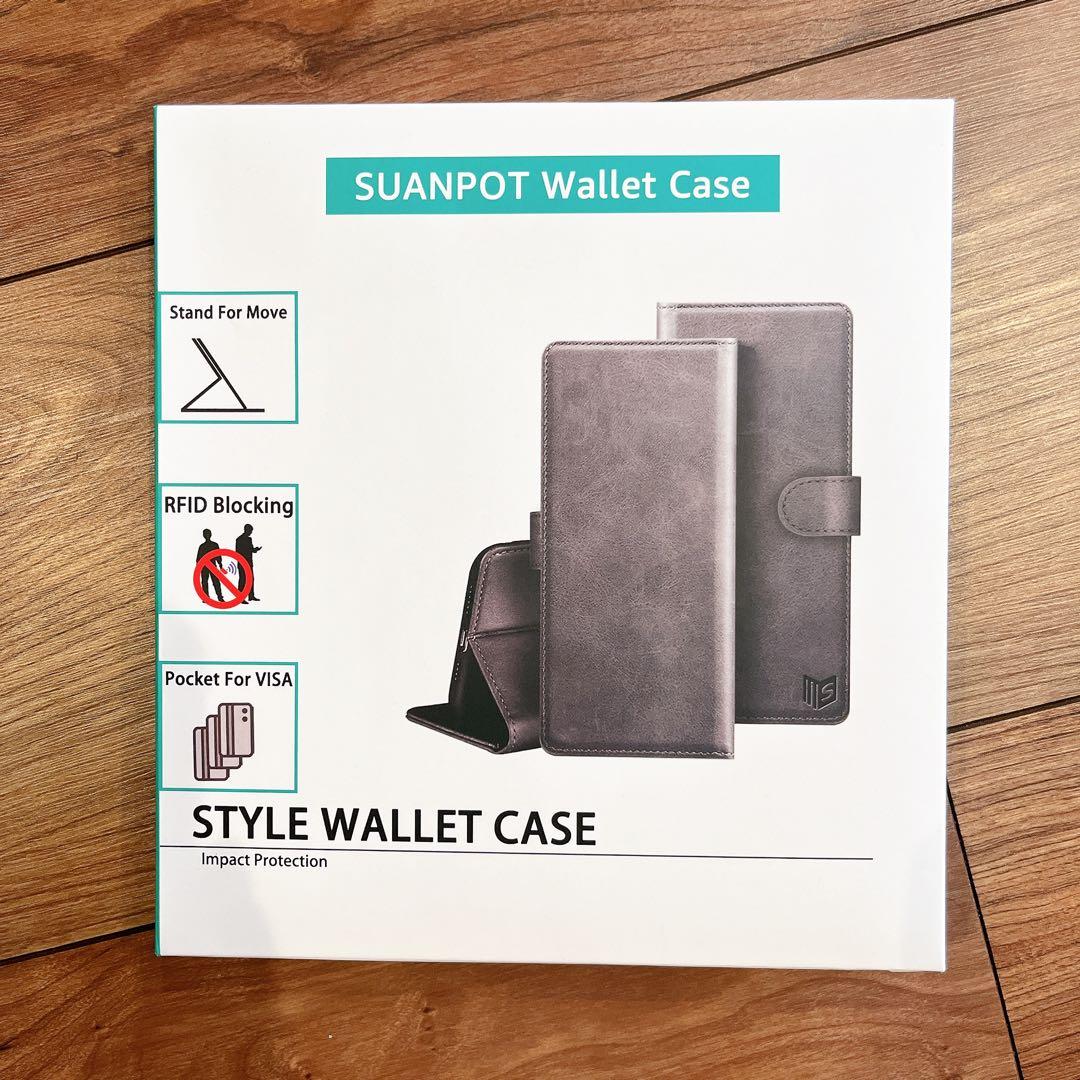 ✨匿名配送✨ SUANPOT iPhone 14ウォレットケース パープル