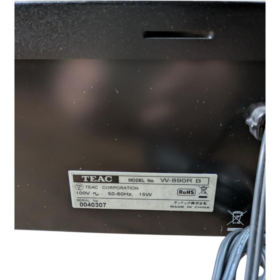 TEAC カセットデッキ ダブルオートリバース ブラック W-890R-B