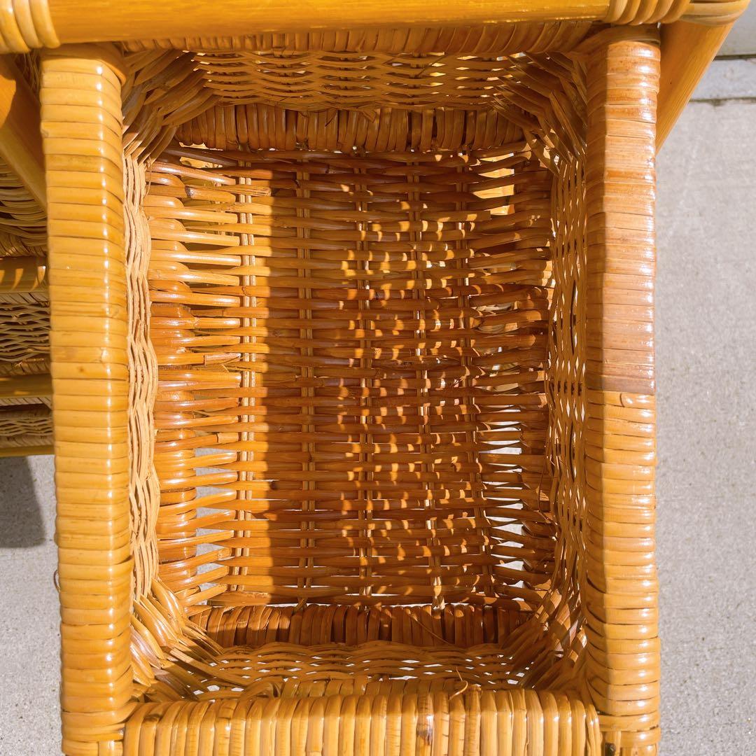 【美品】ラタン 7杯チェスト 籐製 引き出し収納 アンティーク 昭和レトロ