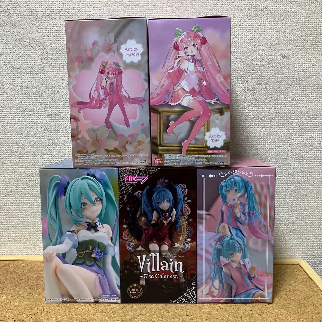 初音ミク　桜ミク　ぬーどるストッパー　5体＊　2023にっこりver 朝顔　他