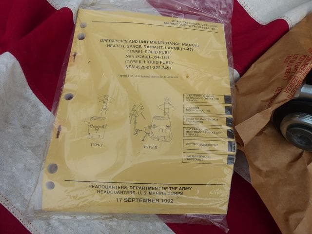 米軍放出品　未使用　H-45 テントストーブ　ヒーター　マルチフューエル