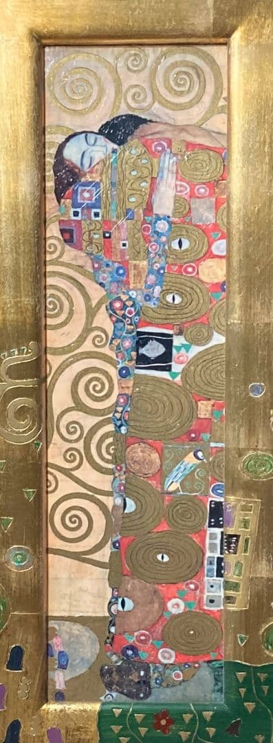 グスタフ・クリムト「抱擁」額装●工芸美術作品 クリムトアートの世界観！●