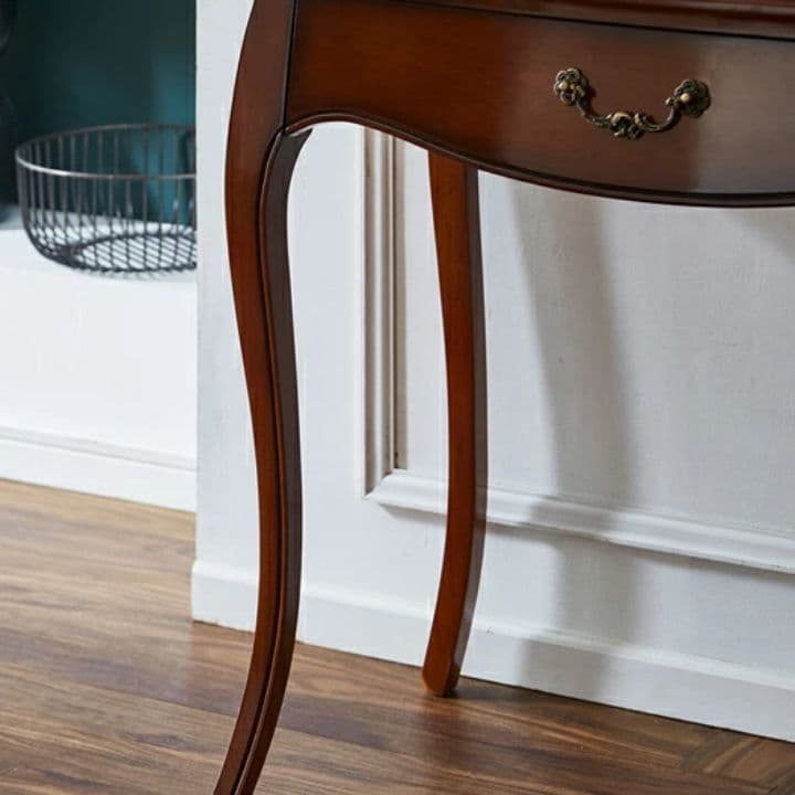 世界三大銘木材　マホガニー仕様　『猫足ディスプレイデスク』キャビネット　手彫彫刻