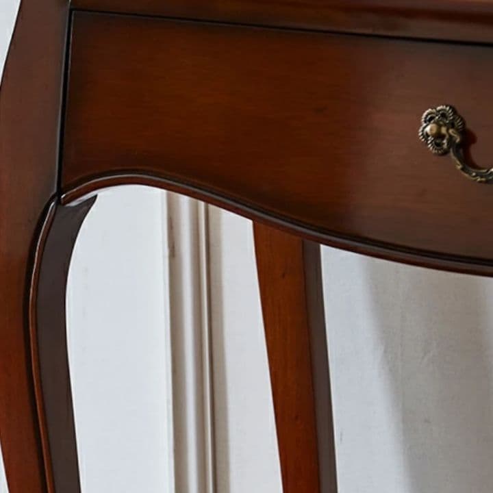 世界三大銘木材　マホガニー仕様　『猫足ディスプレイデスク』キャビネット　手彫彫刻