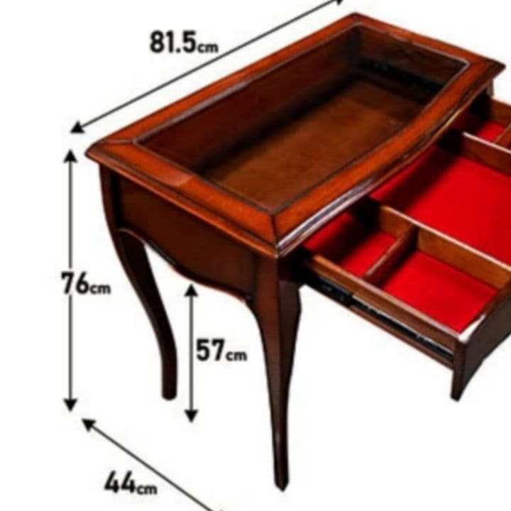 世界三大銘木材　マホガニー仕様　『猫足ディスプレイデスク』キャビネット　手彫彫刻