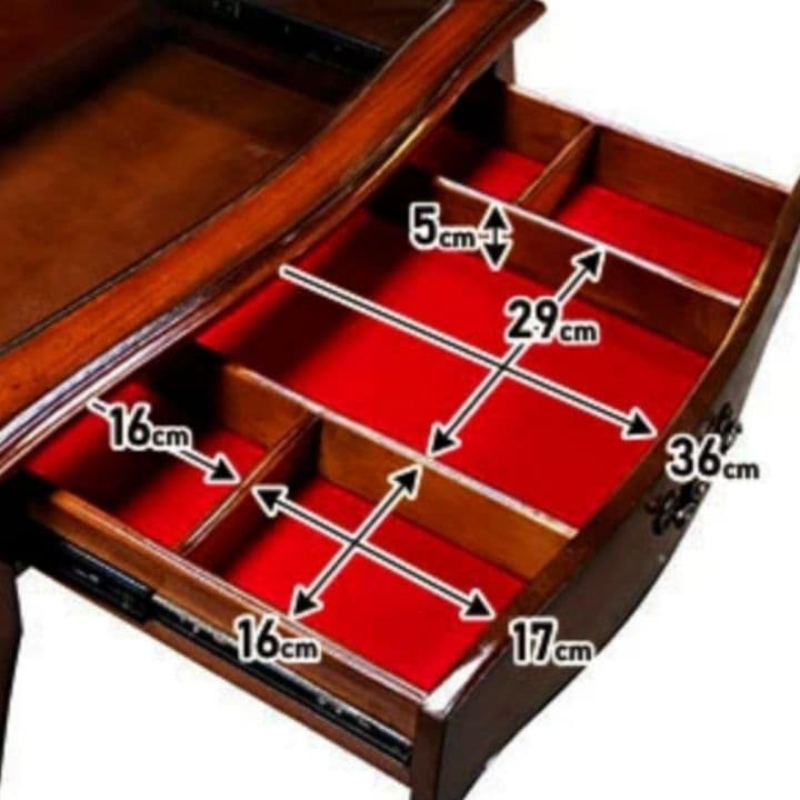 世界三大銘木材　マホガニー仕様　『猫足ディスプレイデスク』キャビネット　手彫彫刻