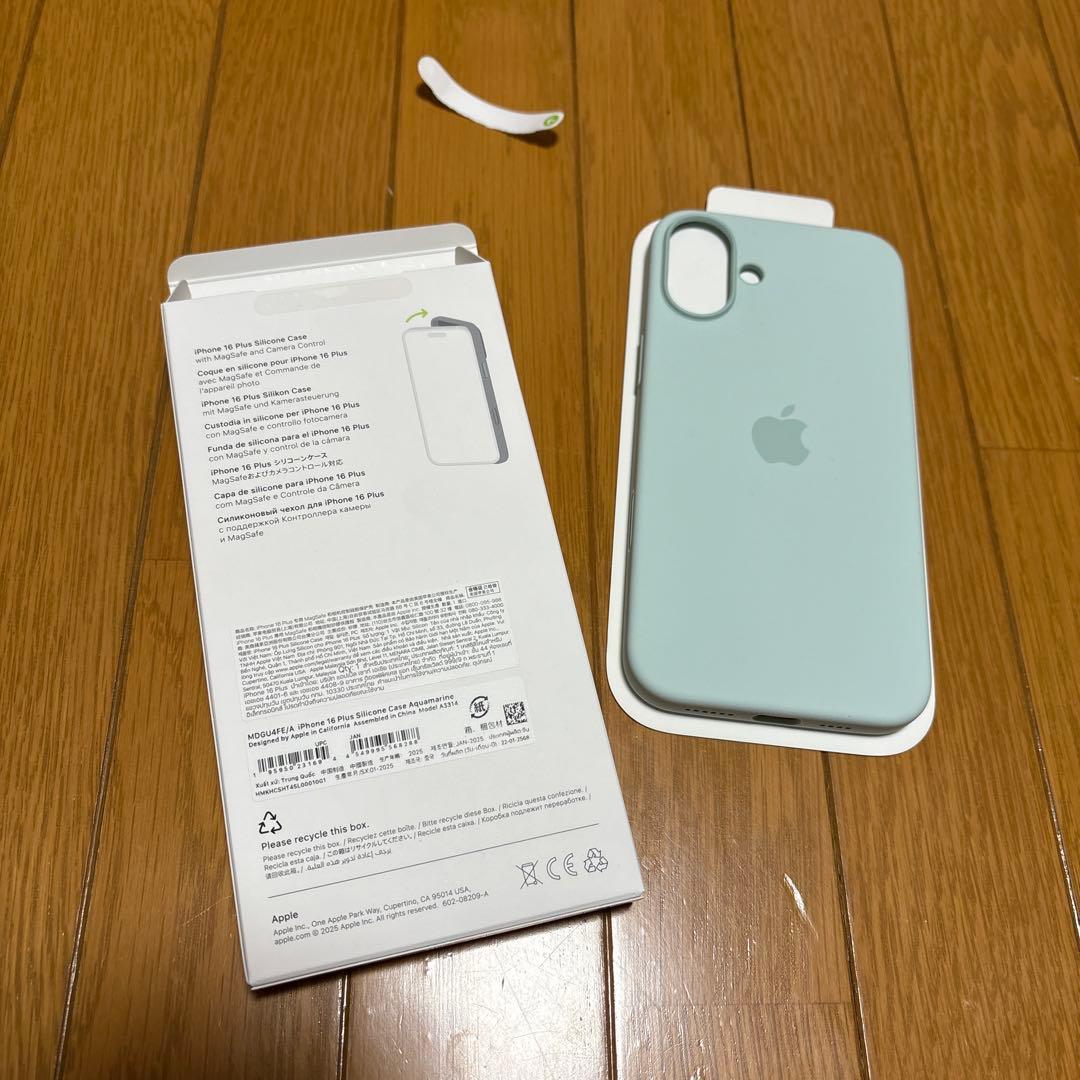 【新品、開封のみ】iPhone 16 Plus シリコンケース ミントグリーン