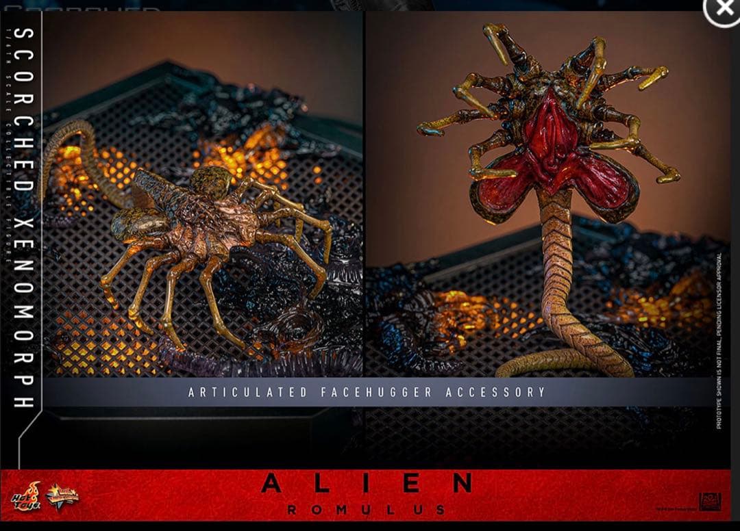 【新品】 ホットトイズ/エイリアン：ロムルス』スコーチド・ゼノモーフ 1/6