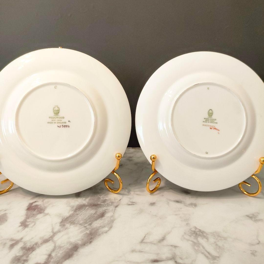 希少品★ウェッジウッド ホワイトホール パウダー 2客セット ルビー ゴールド