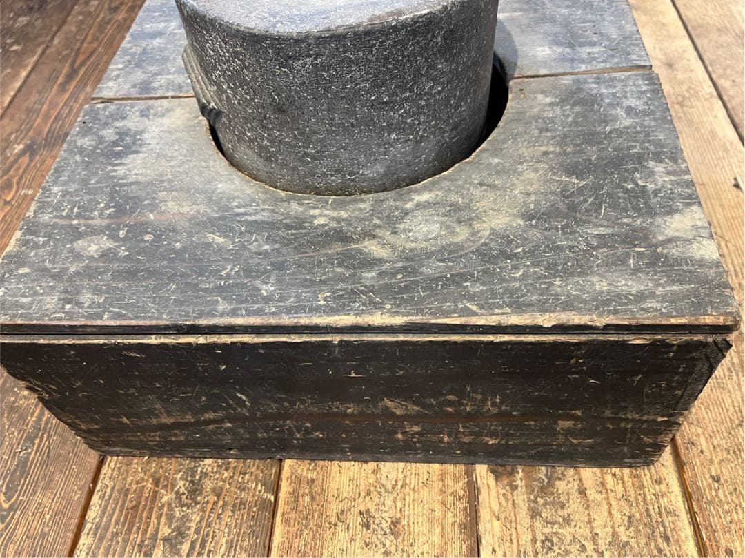 石臼 ひき臼 茶臼 抹茶 煎茶 茶道具 木棒付 手動　骨董品　工芸　コレクション
