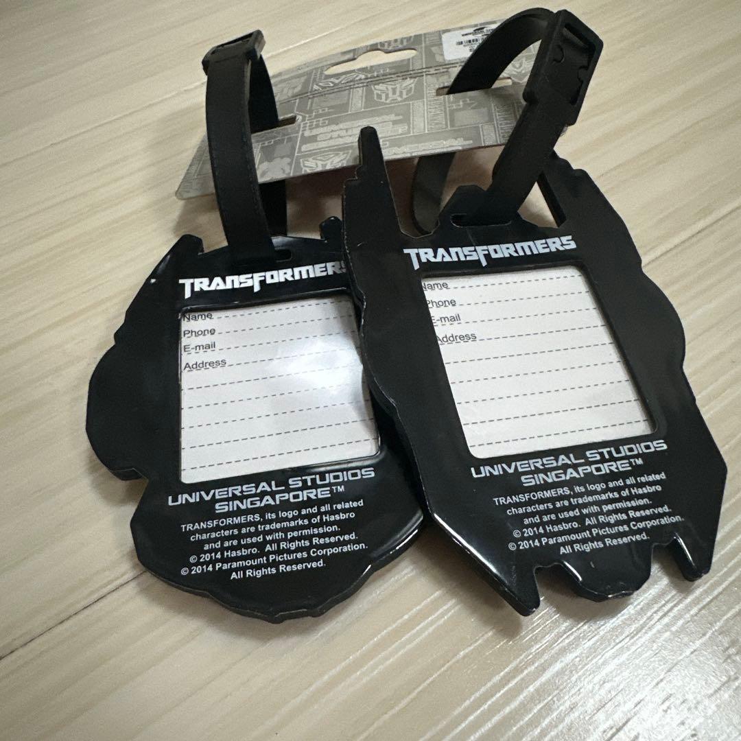 シンガポールユニバ限定　オプティマスプライム バンブルビー 荷物タグ