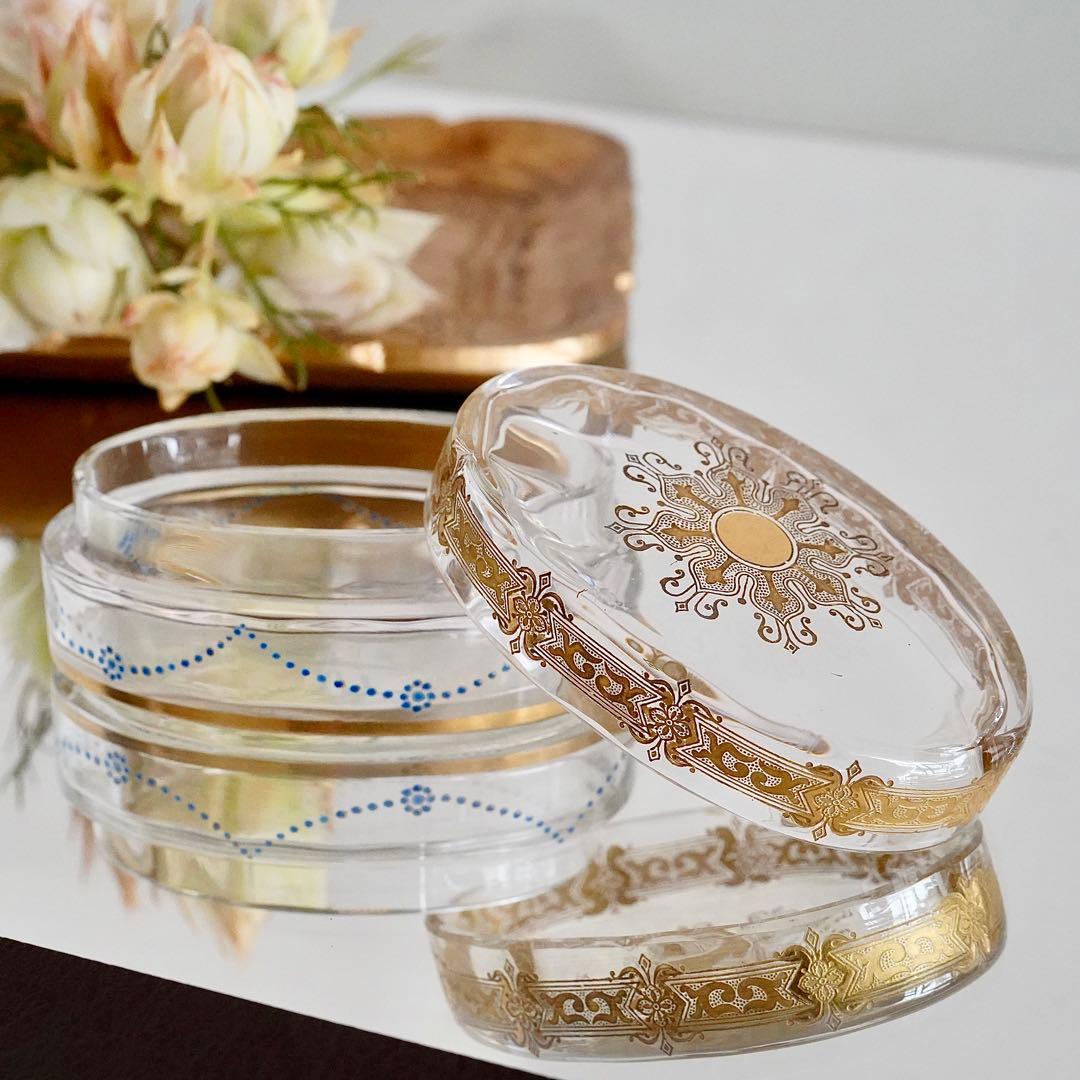 希少 オールドバカラ エナメル＆金彩 小物入れ★シュヴァリエ作品BACCARAT