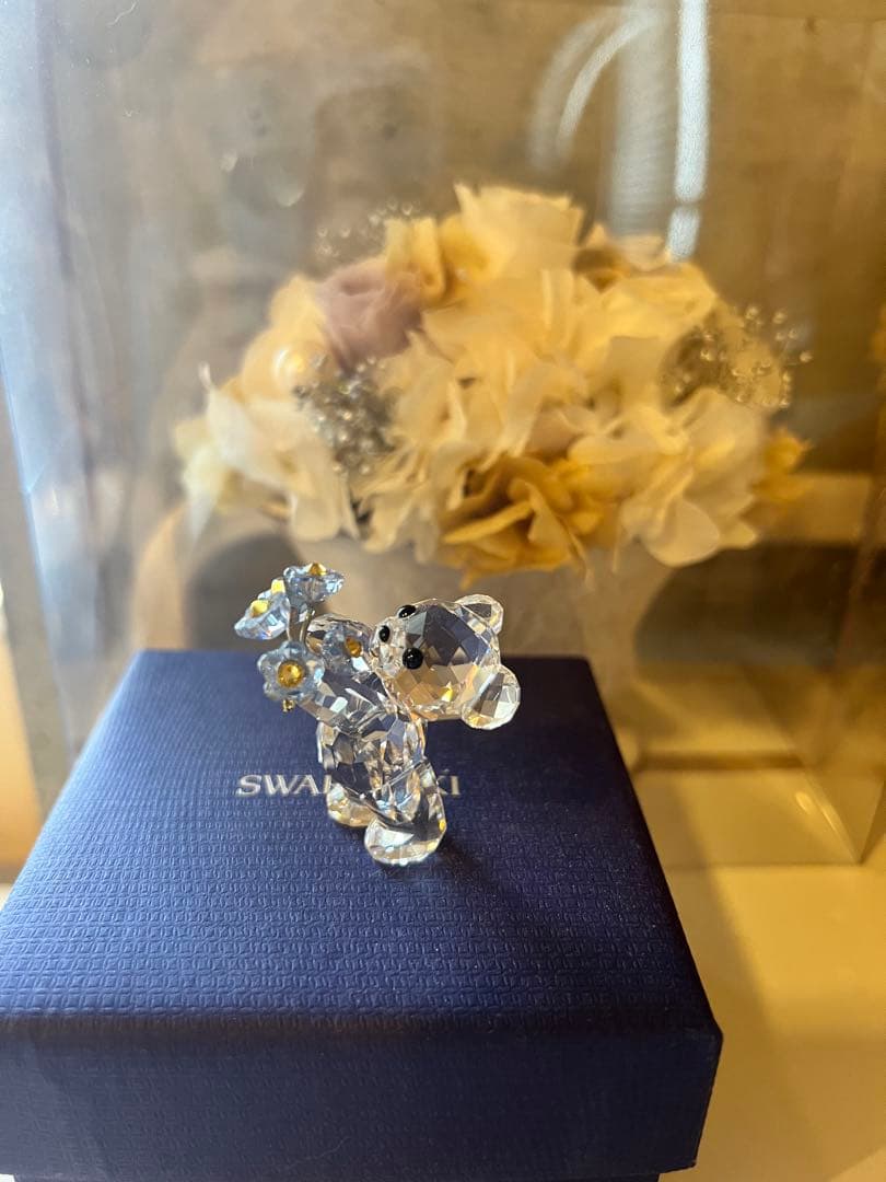 SWAROVSKI Krisベア Forget-me-notクリスタルベア