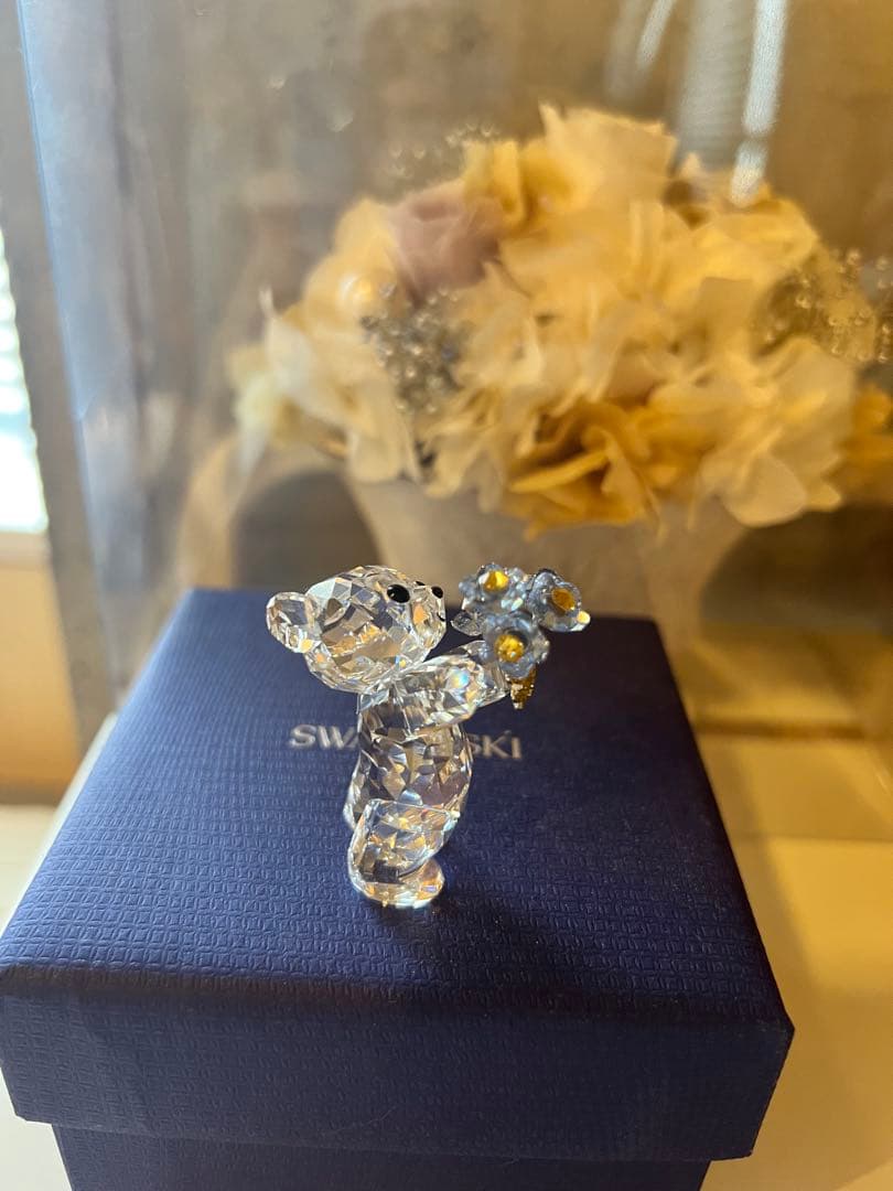 SWAROVSKI Krisベア Forget-me-notクリスタルベア