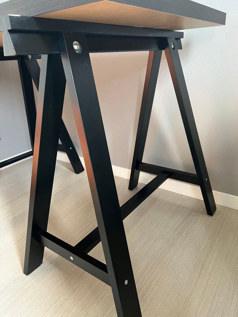 IKEA イケア ODDVALD オッドヴァルド　ブラック　2脚セット　テーブル