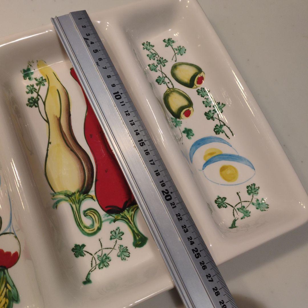 サービングディッシュ　カトラトリー入れ(手描き陶磁器)