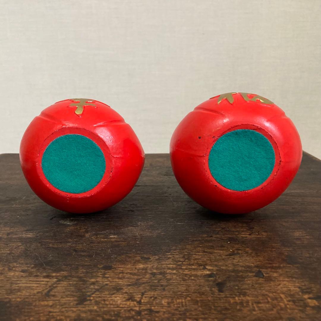 信楽焼 達磨狸 だるま たぬき 幸福 置物 オブジェ 和風 陶器 2点 レトロ