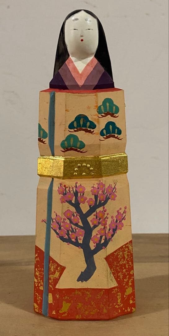 奈良一刀彫　「雛」大矢由造作　ヴィンテージ品　共箱付き　7号サイズ