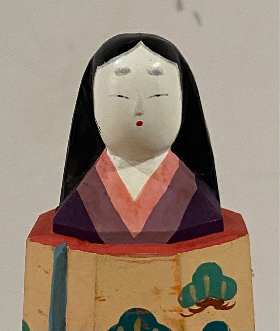奈良一刀彫　「雛」大矢由造作　ヴィンテージ品　共箱付き　7号サイズ