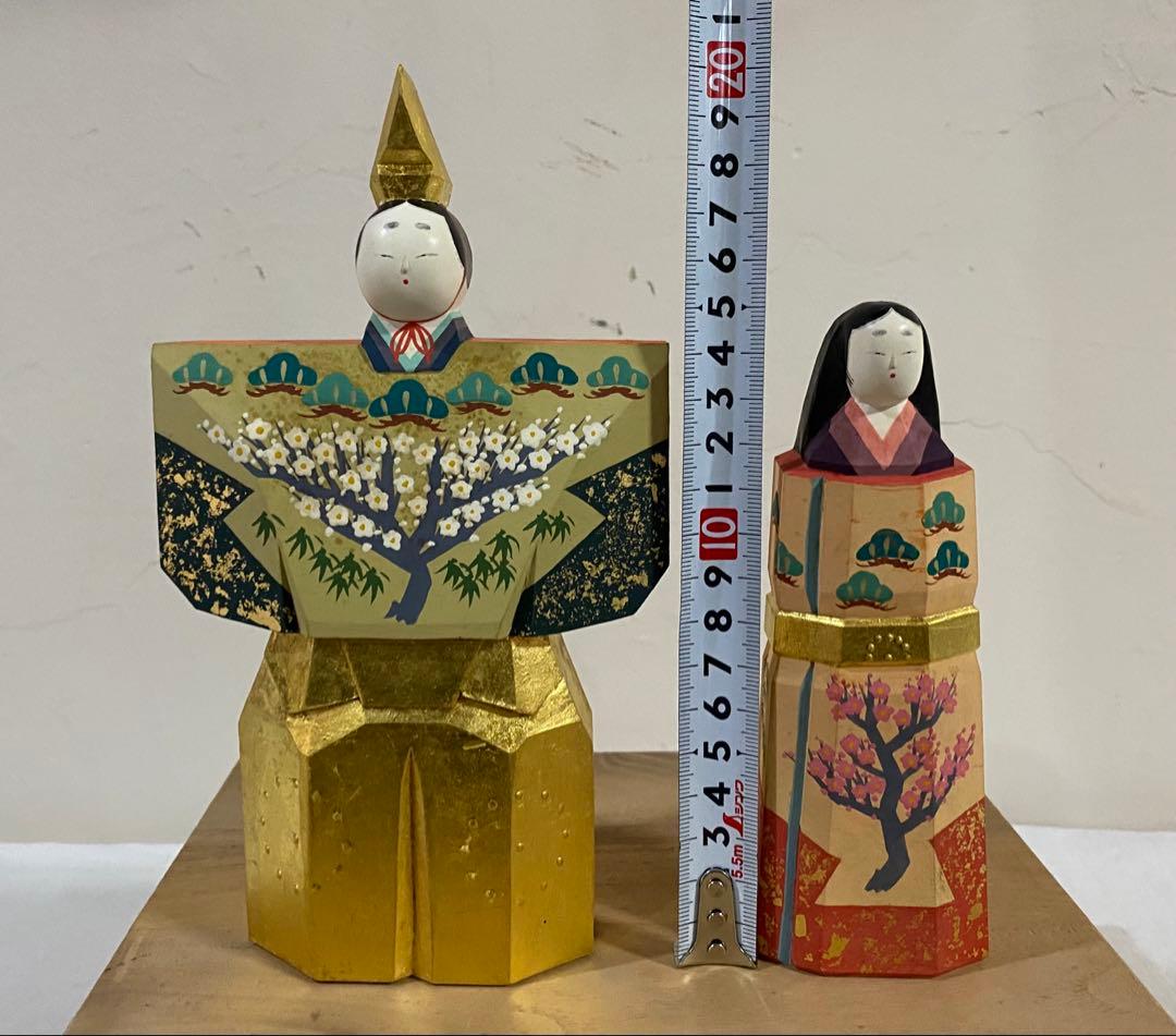 奈良一刀彫　「雛」大矢由造作　ヴィンテージ品　共箱付き　7号サイズ